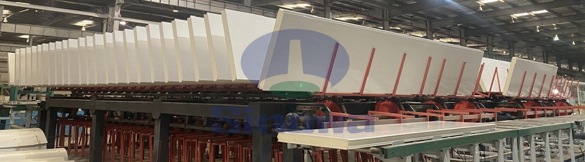 聚氨酯夹芯板生产线,彩钢夹芯板生产线,夹芯板机器,夹芯板生产设备,连续式夹芯板流水线