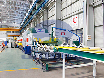 聚氨酯彩钢夹芯板生产线视频