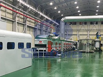 聚氨酯/酚醛软面层保温板生产线视频